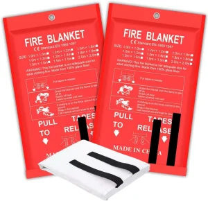 Fire Blanket 1*1M Fighting Equipment Fiberglass Cloth Welding Safety Emergency Suppression Blanket