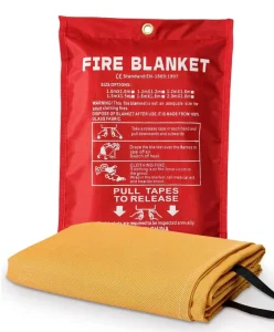 Fire Blanket Double sided Fiberglass Emergency Escape Flame Retardant Fireproof Cloth Orange