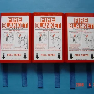 Fire Blanket with Silicone Coated in PVC Hanging Bag Fire Retardant Protection Fiberglass Fire Blanket