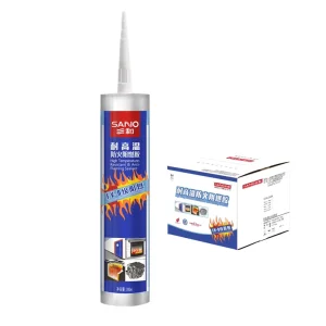 Fire Proof Neutral Silicone Sealant 300ml High Temperature Fire Retardant Adhesive Glass Glue
