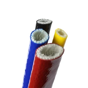 Fire-Proof Sleeve Heat Insulation Silicone Coated Fiberglass Sleeve for Automotive Hose Lines Wires Electrical Wiring