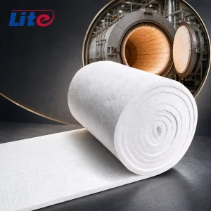 Fire Resistant Ceramic Fiber Blanket 128 Density 1260°C Thermal Insulation Roll for Furnace Use