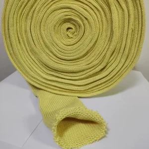 Fire Retardant High Temperature Aramid Knitted Sleeve 25MM Diameter Glass Tempering Furnace High Temperature Fiber