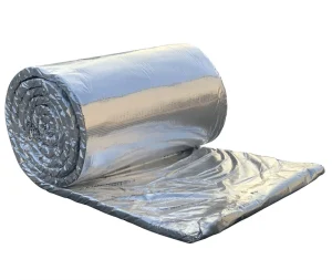 Fire Wrap Duct Air Duct Foil Covered Glasswool Insulation Roll with Wrap Fiber Glass Wool 60cm Wide X762cm Long X25mm Thick Roll