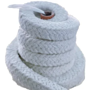 Fireproof Ceramic Fiber square Round Braided Rope for Stove Door Sealing Oven Door Sealing Gasket Rope With Wire