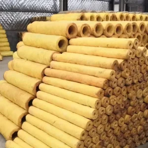 Fireproof Insulation Pipe Glass Wool Insulation Materials Fiberglass Wool Pipe With Aluminum Foil
