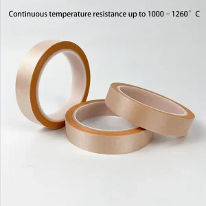 Fireproof Silicone Ceramic Fiber Heavy Duty Insulation Tape Heat Resistant Thermal Protection Wrap for Boilers Kilns Exhaust