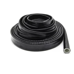 Fireproof Sleeve Fiberglass Tube Silicone Resin Coated Braided Fire Retardant High Temperature Resistant Casing Pipe