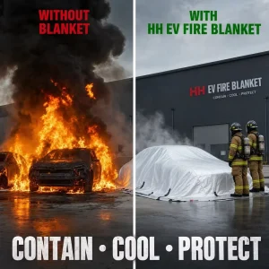 Flame Retardant Car Fire Blanket Silicone Coated Fiberglass Customizable Sizes 4m*6m-9m 550 Temperature