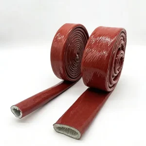 Flexible High Temperature Rated Silicone Coated Fiberglass Sleeving Motor Protection Sleeve Cable Insulation Sleeves