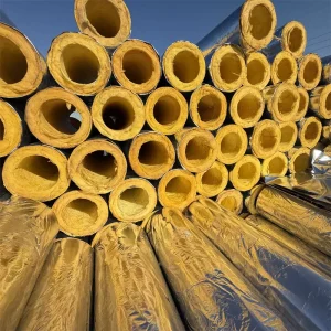 Foil Rockwool Pipe Insulation Thermal Insulation Material Fireproof Rockwool Pipe