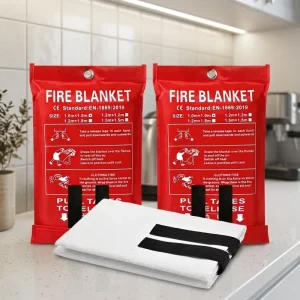 Foldable 1.50m Fire Safety Blanket for Kitchen & Small Workshop