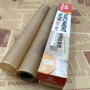Food Grade Parchment Paper Heat Resistant 40gsm Unbleached Baking Parchment Paper Roll for Cooking