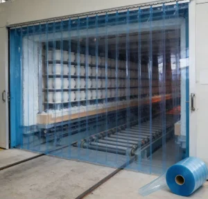 French M2 Heat Resistant PVC Curtain Cutting Service 1mm-10mm Thickness for Ceramic Roller Kiln Firing Zone Entrance