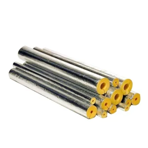 Glass Wool Fiberglass Pipe Tube for Cooling Water Pipe Insulation with Aluminum Foil