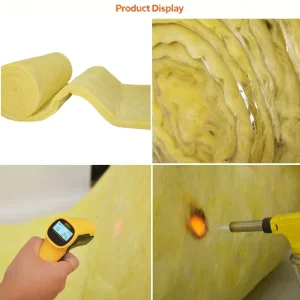Glass Wool Thermal Blanket for Oven Wrap Steam Pipe Workshop Noise Reduction Exterior Use Sheet Aluminum Foil Optional