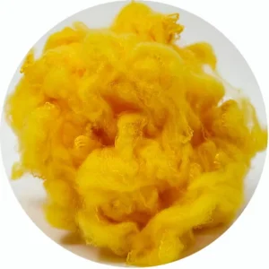 Good Quality Yellow Color 1.4D 51MM Polyester Fiber for Spinning Use