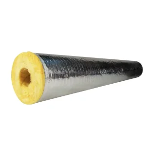 Heat Insulation Fireproof Eco Friendly Glass Wool Fiberglass Duct Pipe Insulation with Soundproofing Cylinder Shape 1m Length