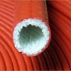 Heat Insulation Fireproof Silicone Coated Fiberglass Sleeve Flame Retardant Fire Resistant Fireproof Sleeve