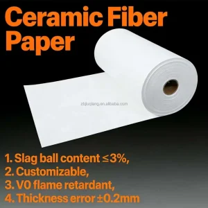 Heat Insulation Paper 0.5mm 3mm Ceramic Fiber Paper For Power Battery
