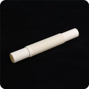Heat Resistance 99.5% Alumina Ceramic Protection Tube With Thread