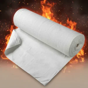 Heat Resistant 1200C Al2O3+SiO2 Ceramic Fiber Cloth Customized Welding Protection Fabric Fire Curtain