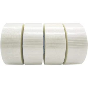 Heavy Duty Straight Strip Mesh Reinforced Non Stretch Filament Fiberglass Self Adhesive Cargo Packing Tape High Carton Sealing