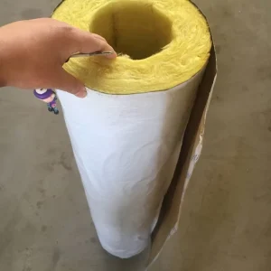 High Density Fiber Glass Wool Pipe Insulation with White Aluminum Foil