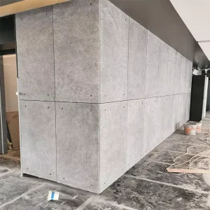High Density Flexible Fiber Cement Board Ceiling Panel Waterproof Reinforced Cellulose Fiber Cement Exterior Wall Plate Cladding