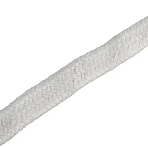 High Density High Heat Resistance Ceramic Fiber Square Braided Rope Casing