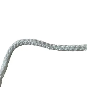 High Density Round Braided Glass Fiber Rope 6mm Uncoated White Fiberglass Seal Cord for Industrial Oven Boiler Door