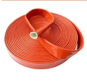 High Heat Resistant 40-100mm Silicone Fiberglass HV Sleeve for Industrial Furnace Cable and Heat Treatment Equipment Insulation
