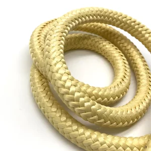 High Performance 1-20mm Diameter Double Braided Cord Woven Para Aramid Fireproof Packaging Rope High Tenacity Durable