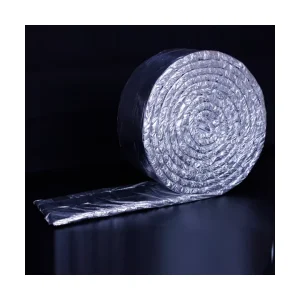 High Pure Ceramic Fiber Insulation Blanket Coated Al Foil Duct Pipe 1050C Working Temperature 96 Density 6-60mm