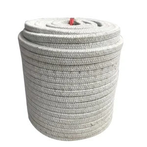 High Quality White Ceramic Fiber Packing Braided Sealing Strip Customizable Size 20bar Pressure Industrial Use Zhenan