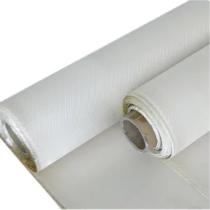 High Silica Fabric Plain Woven 96% SiO2 Fireproof for Wall Roof Covering Cloth Applications Cutting Available China