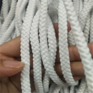 High Strength 8 Strands 6mm White Braided Polyester Packing Rope 100% Polyester Material