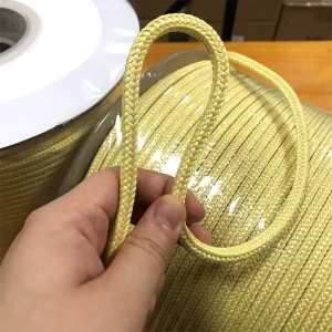 High Strength Durable Fire-retardant Heat Insulation Para-Aramid Fiber Braided Square 6mm Rope for Glass