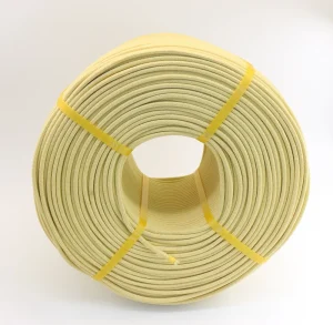 High Strength Fireproof Aramid Rope 4mm-10mm Heat Resistant Braided Cord for Marine Rigging Robotic Arm Tendon