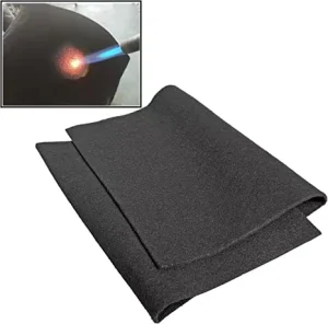High Temp 1800F Carbon Felt Welding Blanket Fire Retardant Protective Resistant Insulation Pad for Glass Blowing Camp Wood Stove