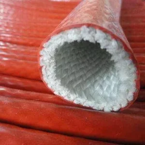 High Temp Protection Custom Color Size Fiberglass Silicone Coated Fire Sleeve for Hose & Wire