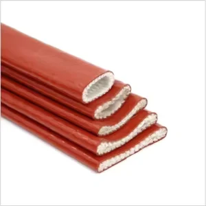 High Temp Resistant Flame Retardant Fireproof Fiberglass Sleeve with Silicone Coating 6mm-50mm Size Range 25mm Inside Diameter