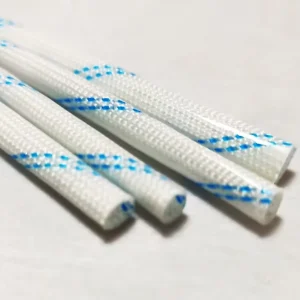 High Temp Wire Fiberglass Insulating Sleeve Tube 2715 PVC Coated Heat Resistant Braided Fiber Glass Fiberglass Insulation Sleeve