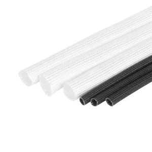 High Temp Wire Insulation Sleeve Braid Sleeve 4mm High Temp Silicone Fiberglass Sleeve Black