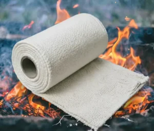 High Temperature 1260C Ceramic Fiber Cloth Refractory Fabric 10-50mm Thickness for Industrial Furnace Insulation