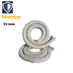 High Temperature 35mm Knitted Aluminum Silicate Fiber Rope Packing Fiberglass Round square Rope Gasket Sealing