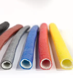 High Temperature Braided Fiberglass Fire Sleeve Heat Insulation Fire Protection Cable Tube