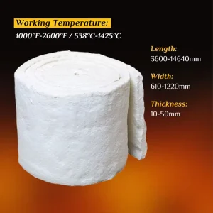 High Temperature Ceramic Fiber Insulation Blanket Heat Resistant Refractory Blanket for Industrial Furnace Kiln Lining