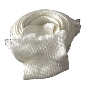 High Temperature E-Glass Fiberglass Sleeve Braided Non Alkali Fire Retardant Insulation Sleeve for Industrial Cable
