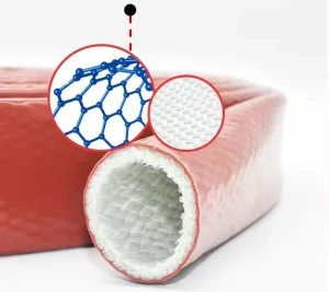 High Temperature Fire Retardant Casing Pipe Protecting Cable Sleeve Thickening Insulation Silicone Fiberglass Tube